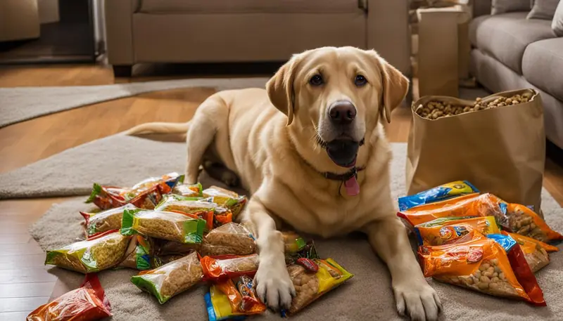 dog overeating