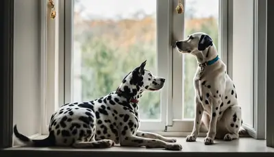 dalmatian and cat