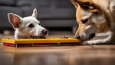 dog ate sticky mouse trap