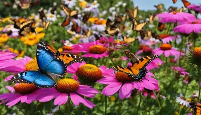 Nectar-rich flower garden