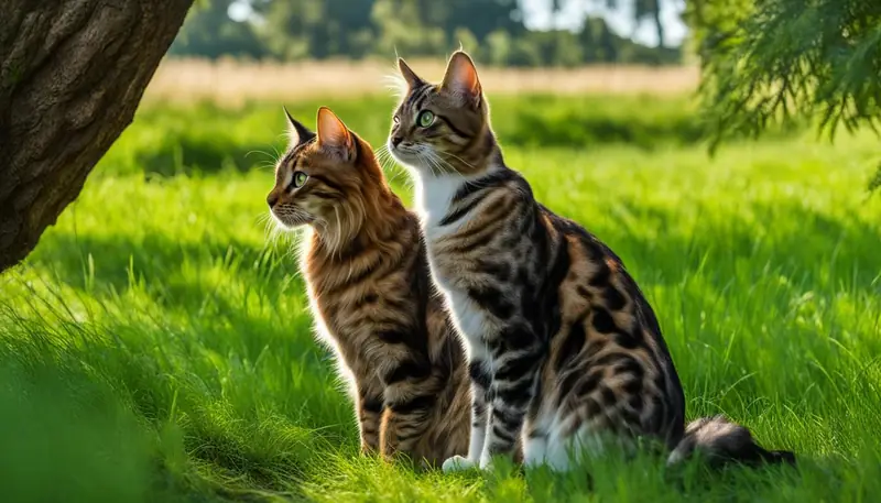 bengal cat and maine coon