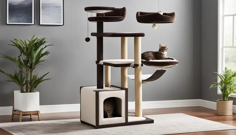 cat tree with hammock
