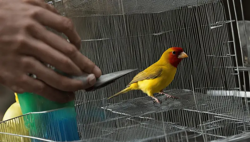 bird cage deep cleaning