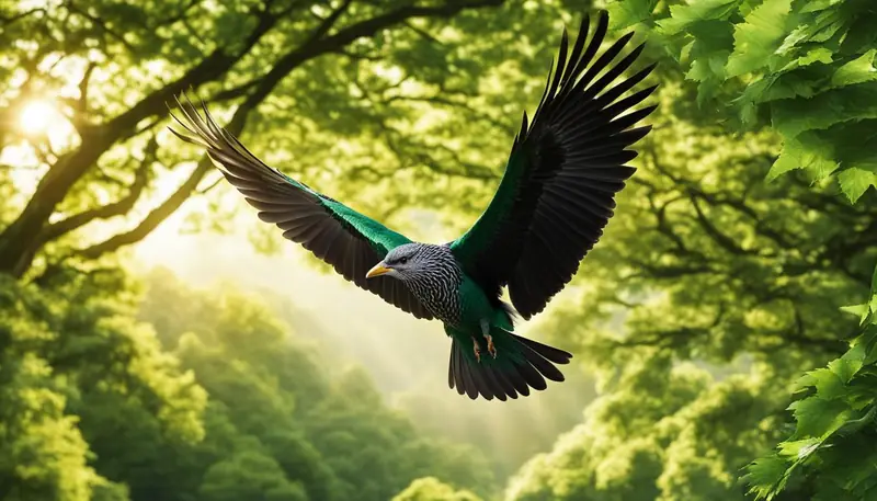 bird flying in outdoor area
