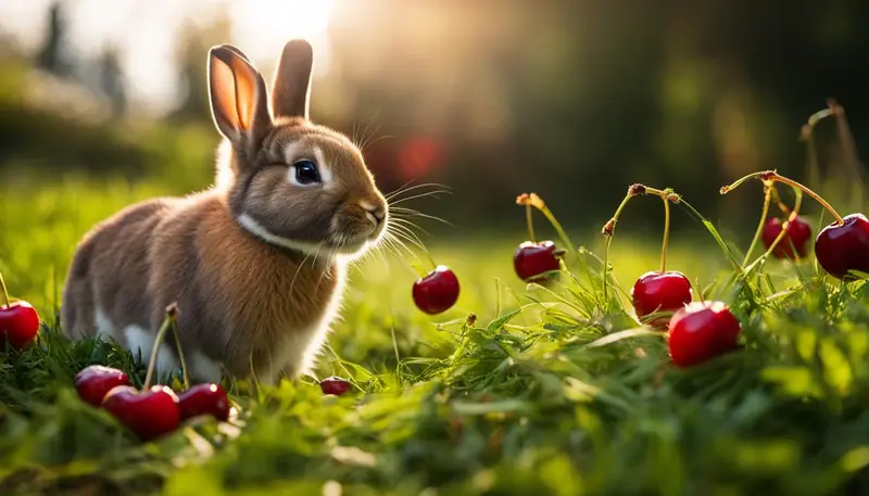 rabbit with cherries