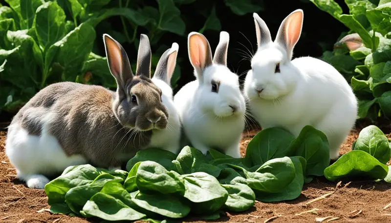 introducing spinach to rabbits' diet