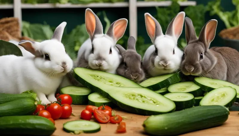 feeding cucumbers to rabbits