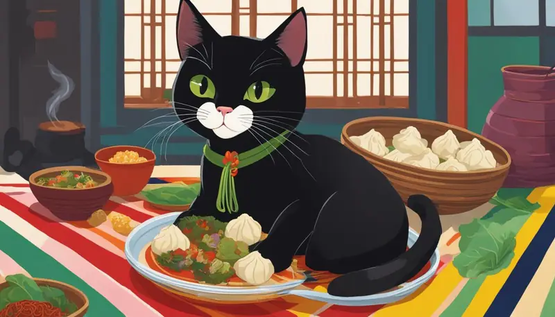 Cat eating a cat-friendly treat