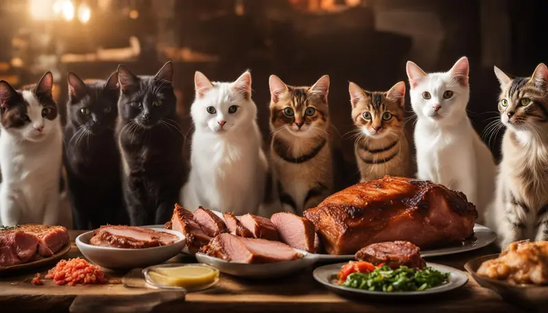 feeding cooked pork to cats