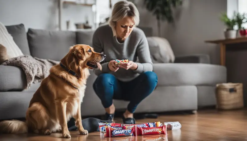 what to do if dog eats smarties