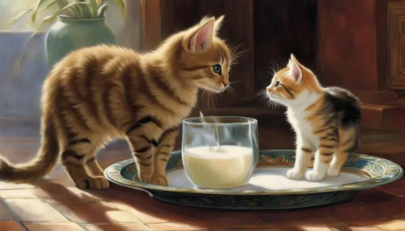 cats and milk