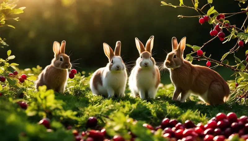 feeding cranberries to rabbits
