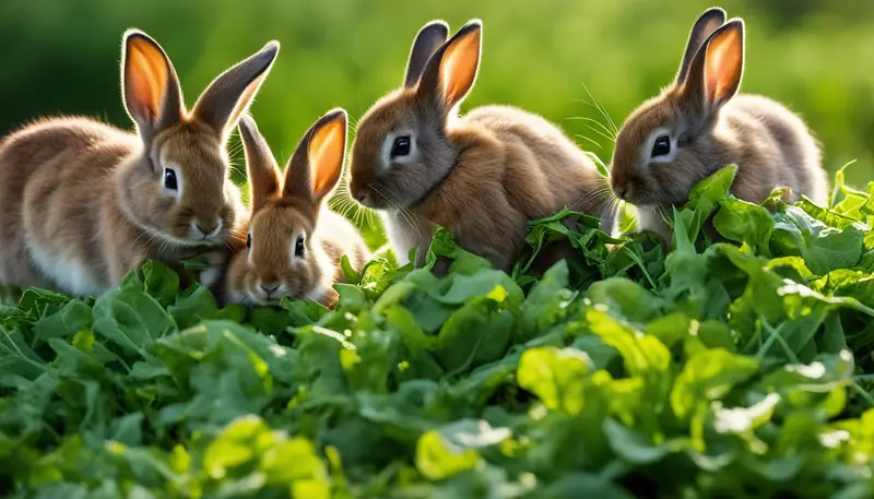 feeding arugula to baby rabbits