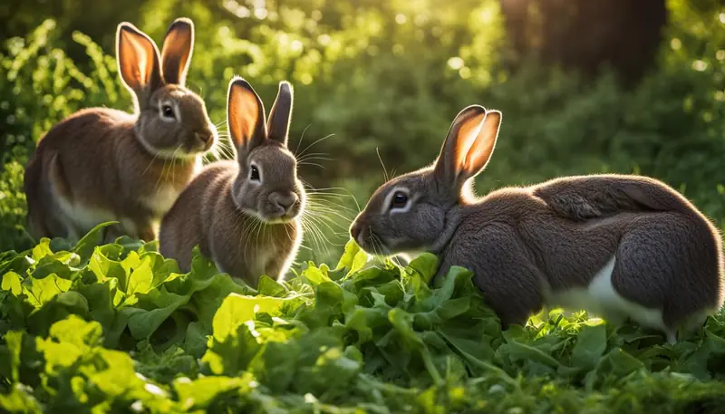 serving arugula to rabbits