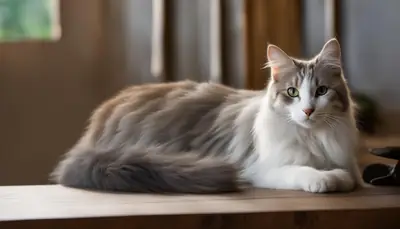 dog brush on a cat