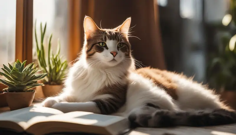 calming cat while on vacation