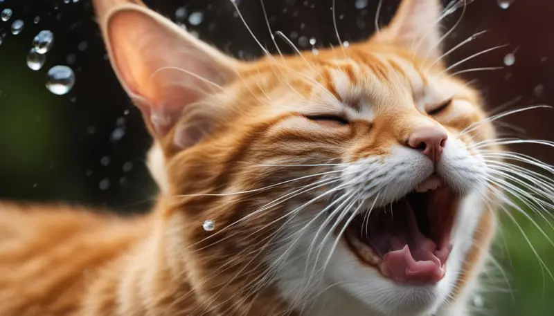 cat sneezing