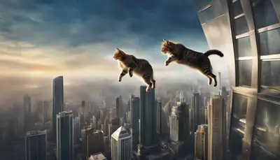 cat falls out window
