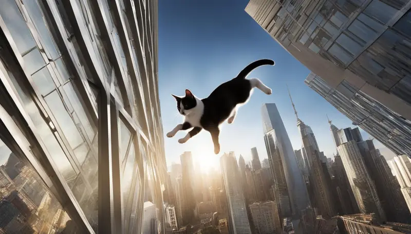 cat survives fall from high-rise