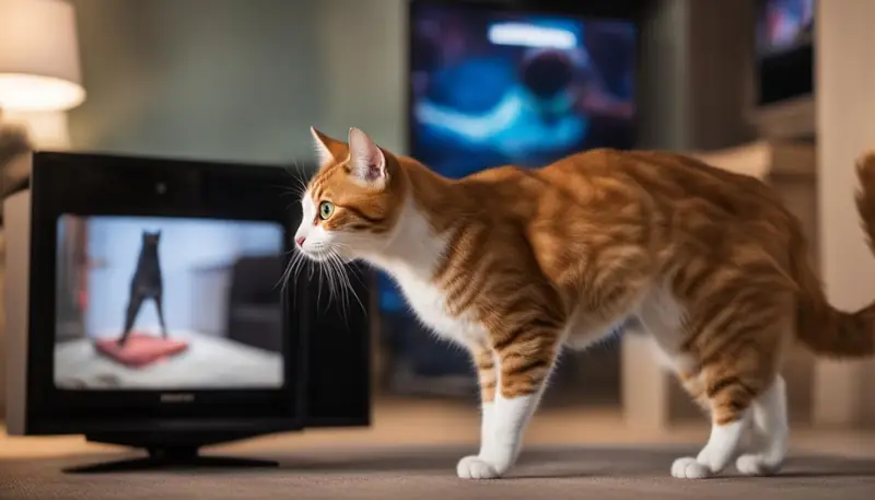cat jumps video