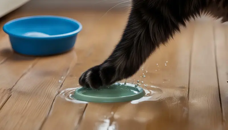 prevent cat from knocking over water bowl