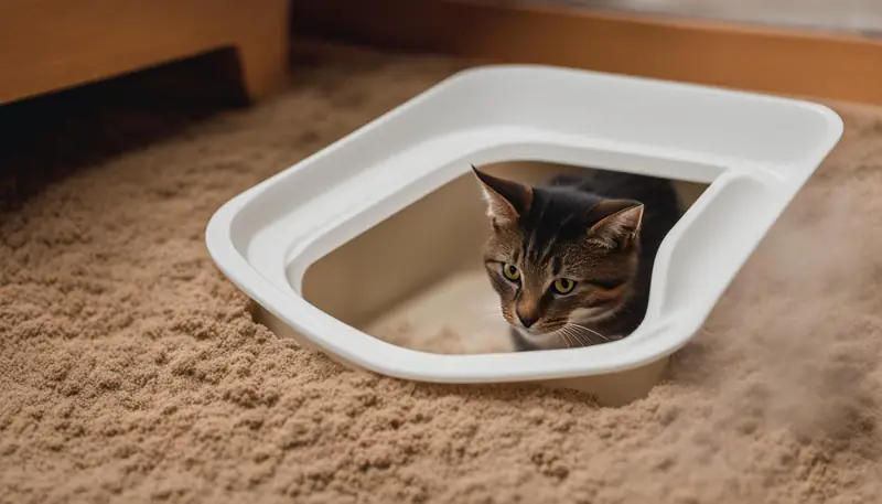 cat leaving poop stains