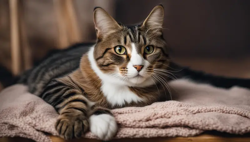 cat recovering from spay