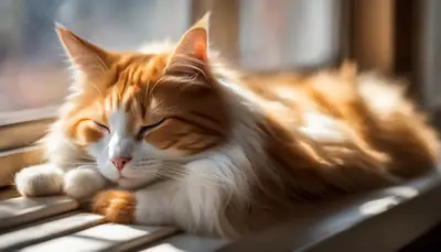 cat sleeping face down