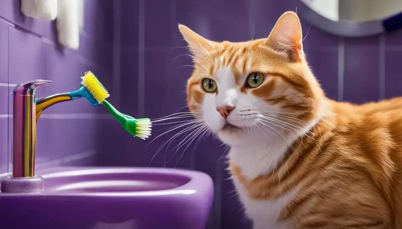 cat teeth brushing