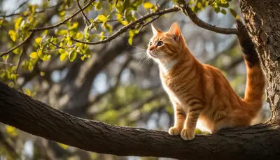 cat meowing and running away