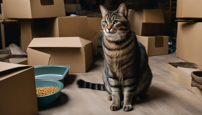 cat not eating after moving