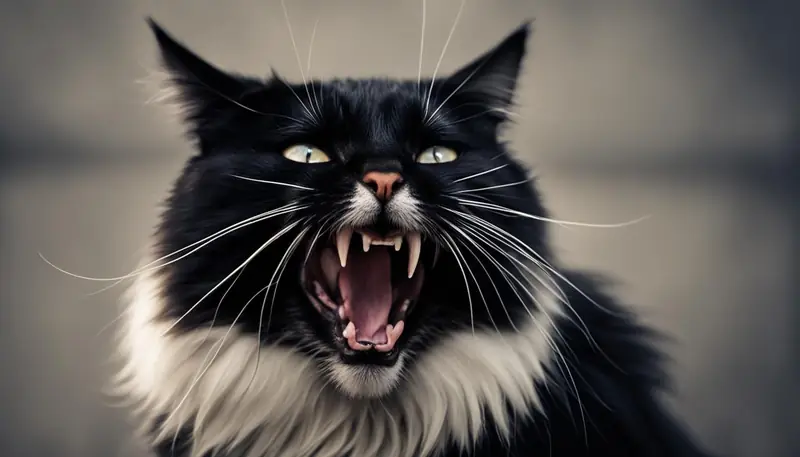 Male cat yowling