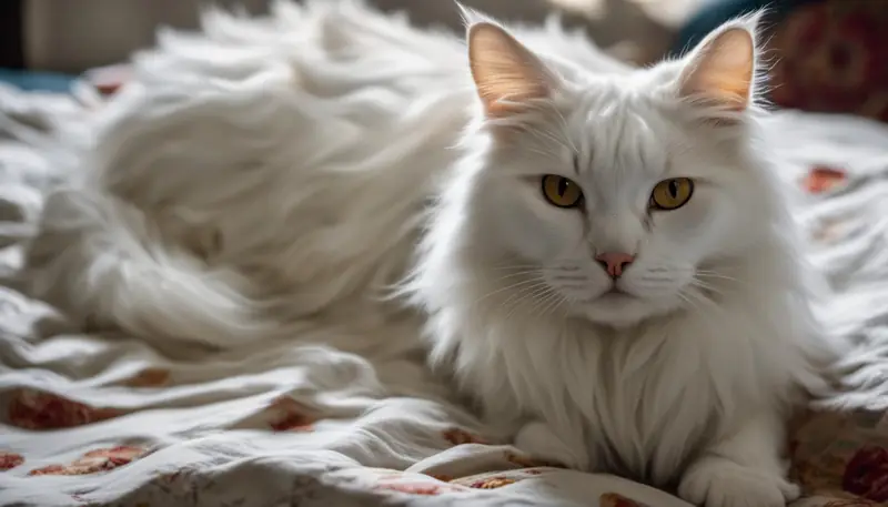 cat pooping on bed