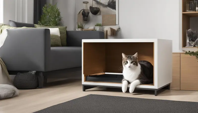 COZIWOW Enclosed Litter Box Enclosure Furniture Hidden Cabinet