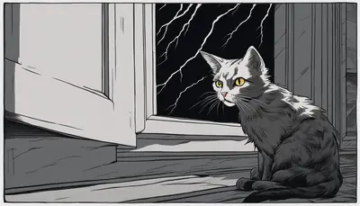 cat hiding during storm