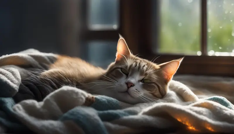 calming techniques for storm fearful cats