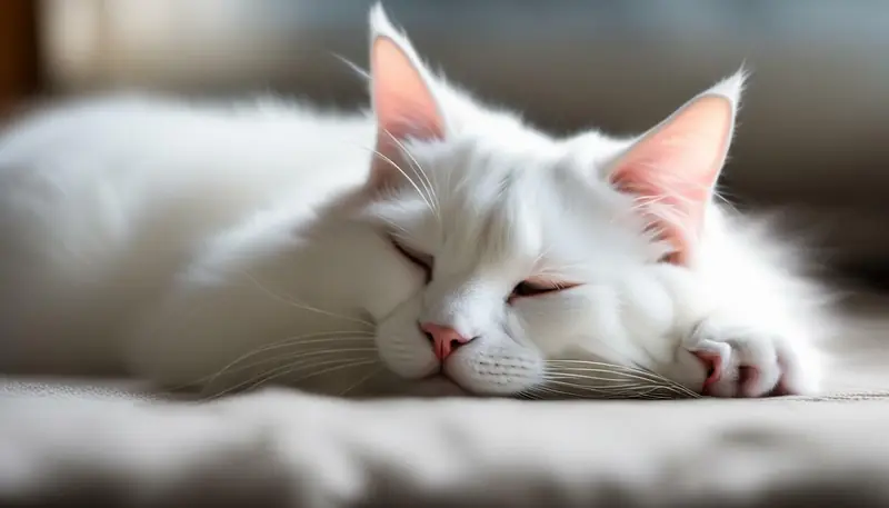 cat sleeping with tongue out