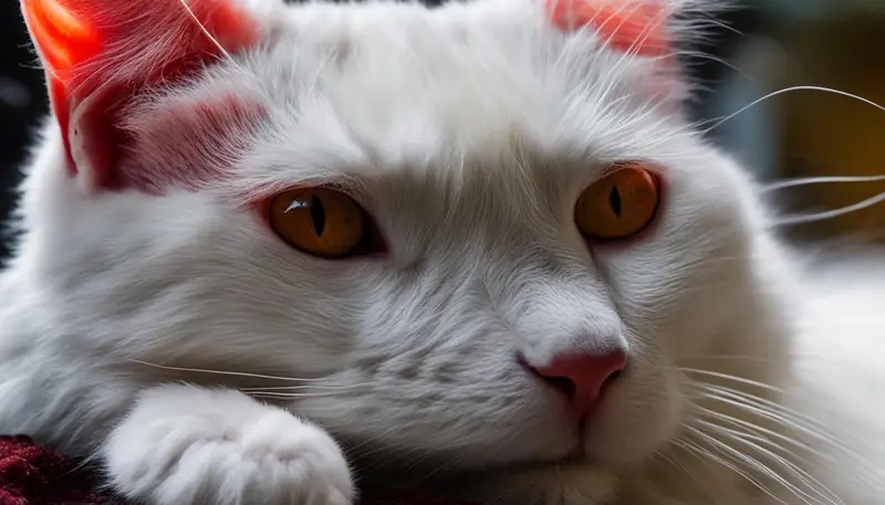 Cat with skin infection