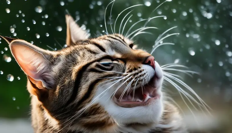 cat sneezing