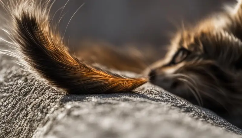 cat tapping tail
