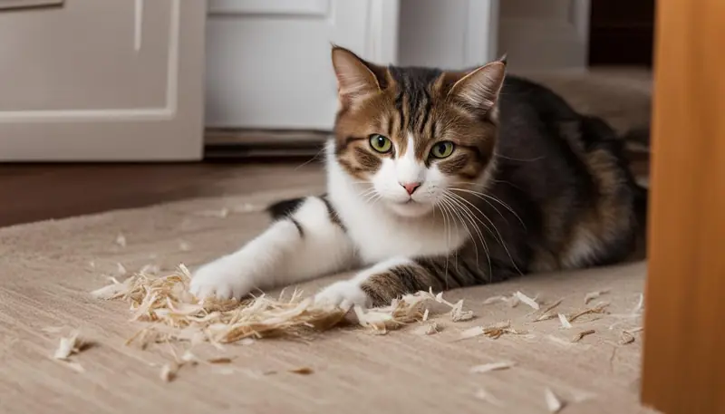 cat scratching furniture