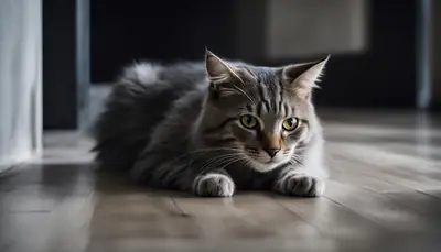 cat vomiting at night only