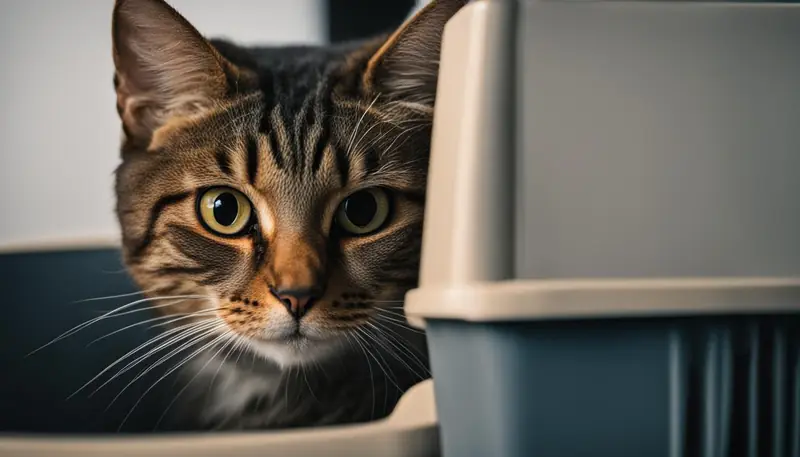 cat and litter box