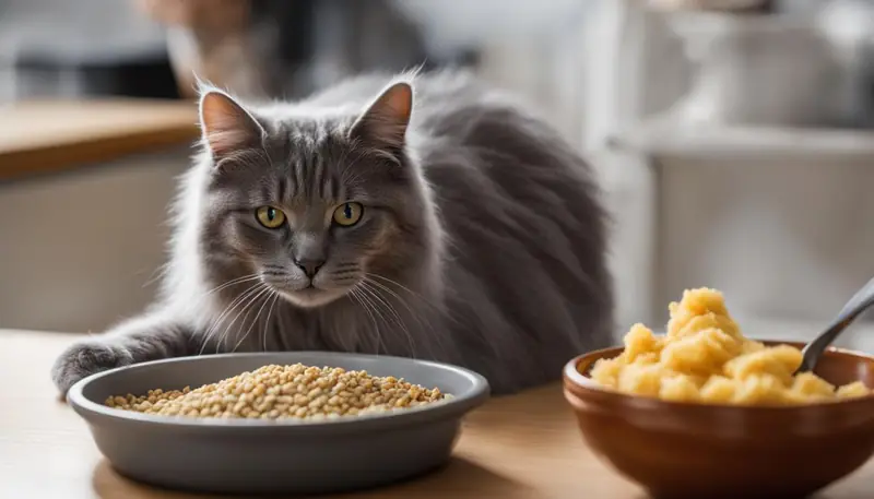 cat eating prescription food