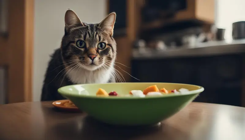 cat eating