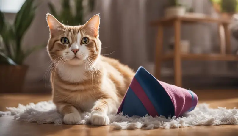 cat won't keep cone on after spay