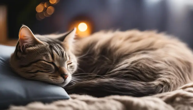 how to calm a meowing cat at night