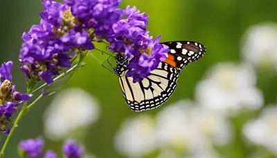 Caterpillar turning into butterfly