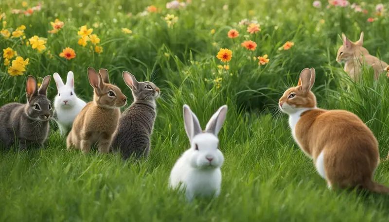 cats and rabbits
