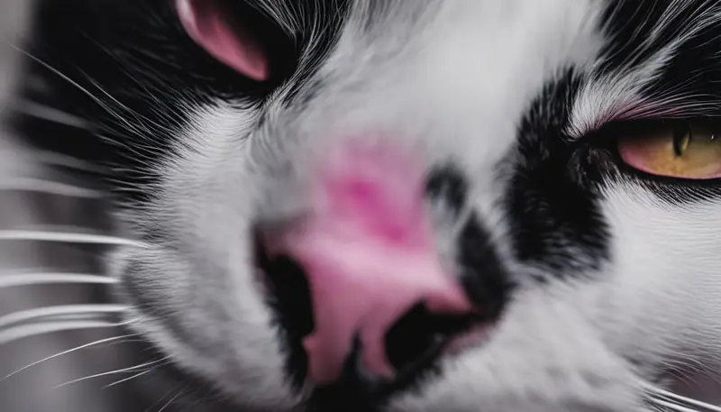 cat nose staining